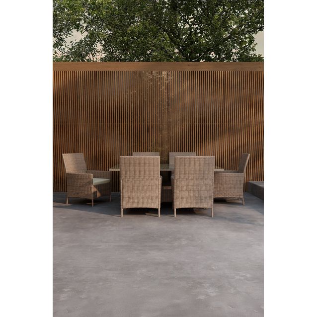 Ruokailuryhmä Venture Home Lefkas, 6-istuttava, ruskea