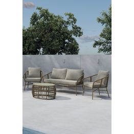 Oleskeluryhmä Venture Home Lipari, 4-istuttava, ruskea/beige