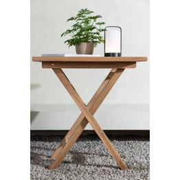Parvekepöytä Venture Home Kenya 2, kokoontaittuva, 70x70cm, luonnollinen tiikki