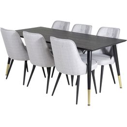 Ruokailuryhmä Venture Home, 180x90cm Dipp-pöytä + 6 Deluxe -tuolia