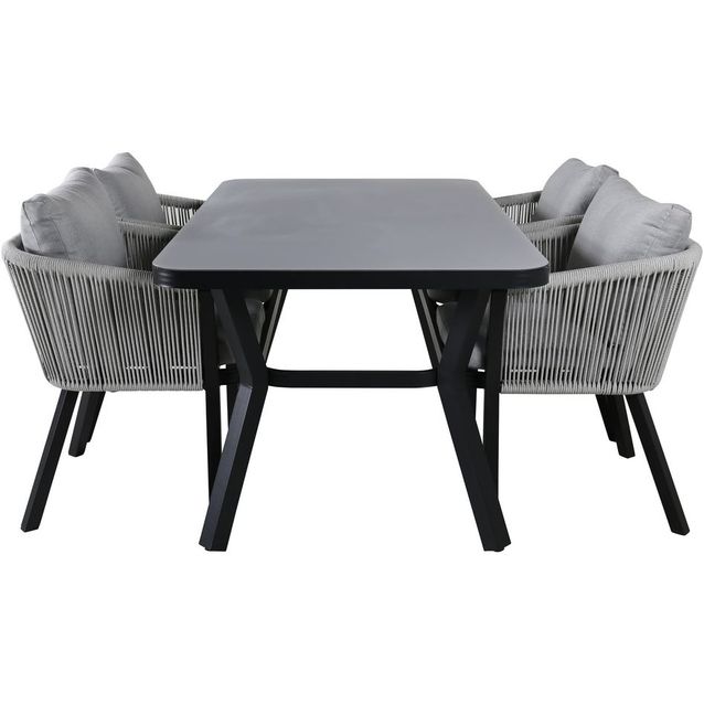 Ruokailuryhmä Venture Home, 160x90cm Virya-pöytä + 4 Virya-tuolia