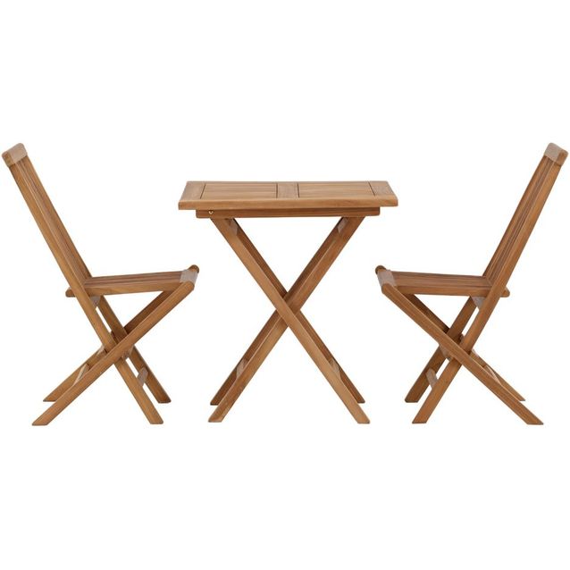 Parvekeryhmä Venture Home, 70x70cm Kenya-pöytä + 2 Kenya-taittotuolia