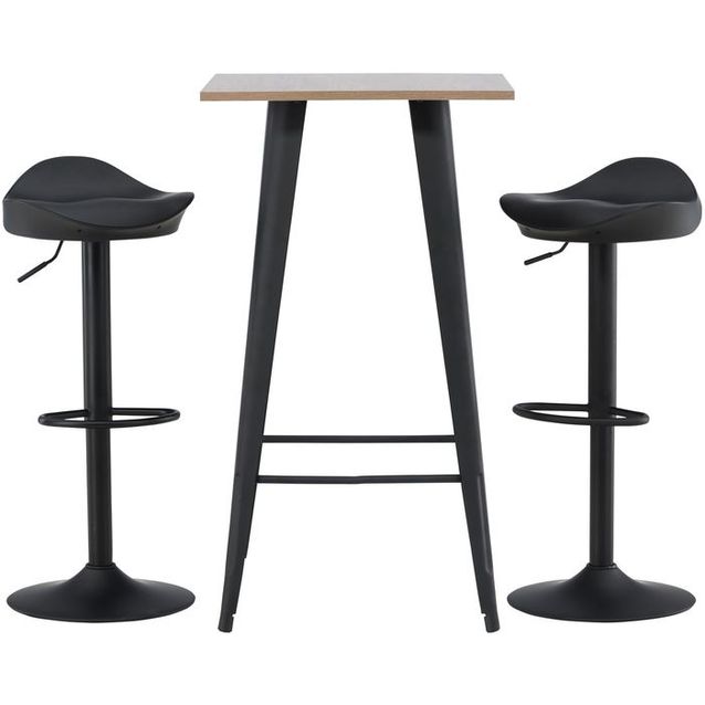 Baaripöytä Venture Home Tempe + 2 Adesto-baarituolia