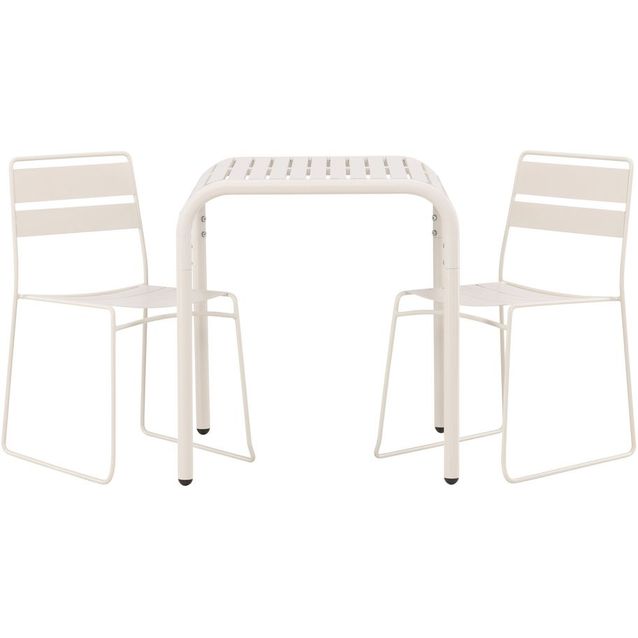 Parvekeryhmä Venture Home, 70x70cm Borneo-pöytä + 2 beigeä Lina-tuolia