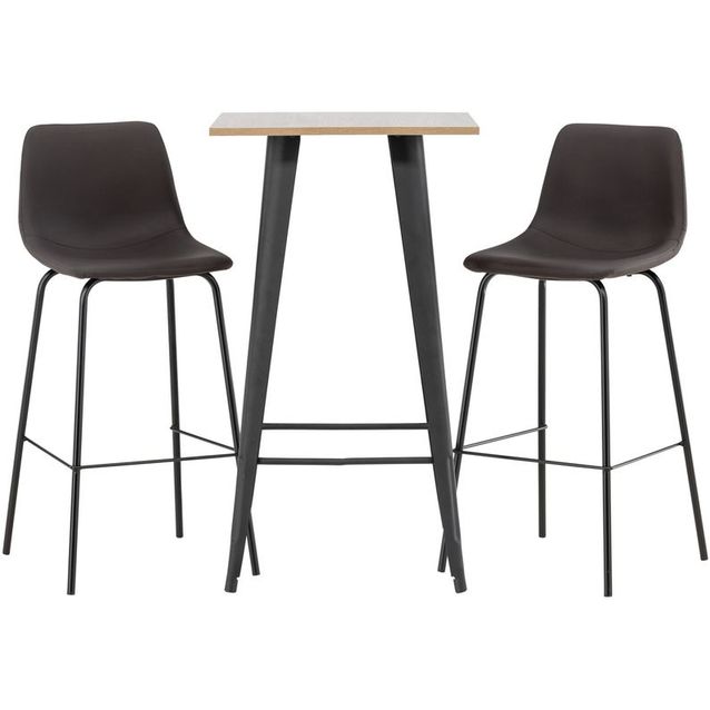 Baaripöytä Venture Home Tempe + 2 Alexi-baarituolia