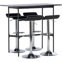 Ruokailuryhmä Venture Home, musta Rax-baaripöytä + 4 mustaa Jonna-baarituolia