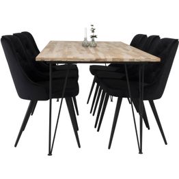 Ruokailuryhmä Venture Home, Bali-pöytä + 6 Velvet Deluxe -tuolia