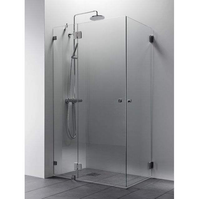 Suihkunurkka Vihtan Elegance 15, mittojen mukaan, kirkas lasi, kromi