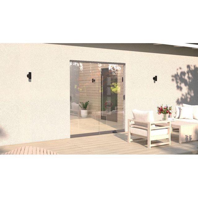 Terassilasitus Vivalon Avara, puitteeton 2-os. liukulasitus, 1000-2380mm leveään aukkoon, kirkas lasi