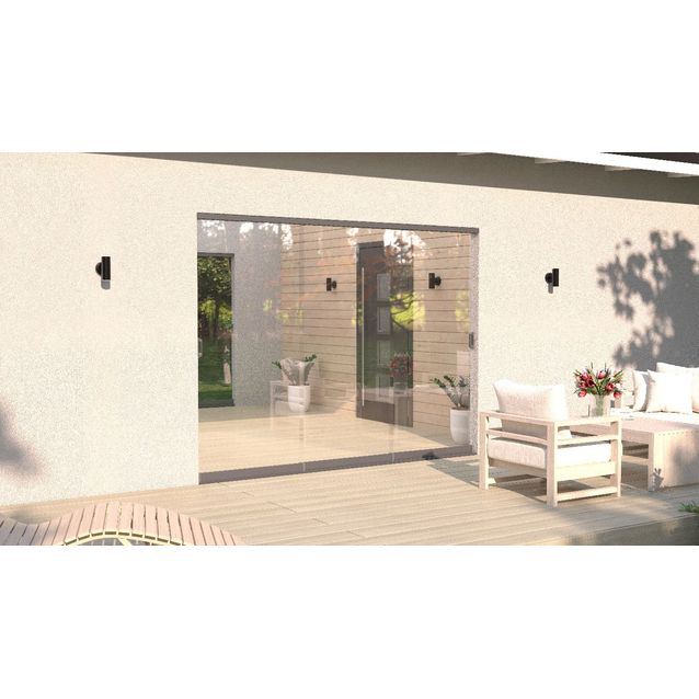 Terassilasitus Vivalon Avara, puitteeton 3-os. liukulasitus, 1500-3550mm leveään aukkoon, kirkas lasi