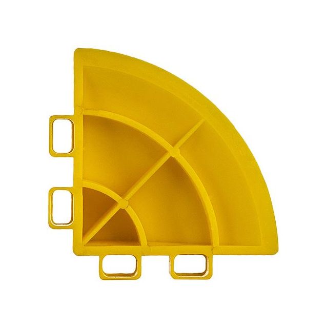 Muovilaatan kulmapala SteyrTek Racing Yellow, 4kpl