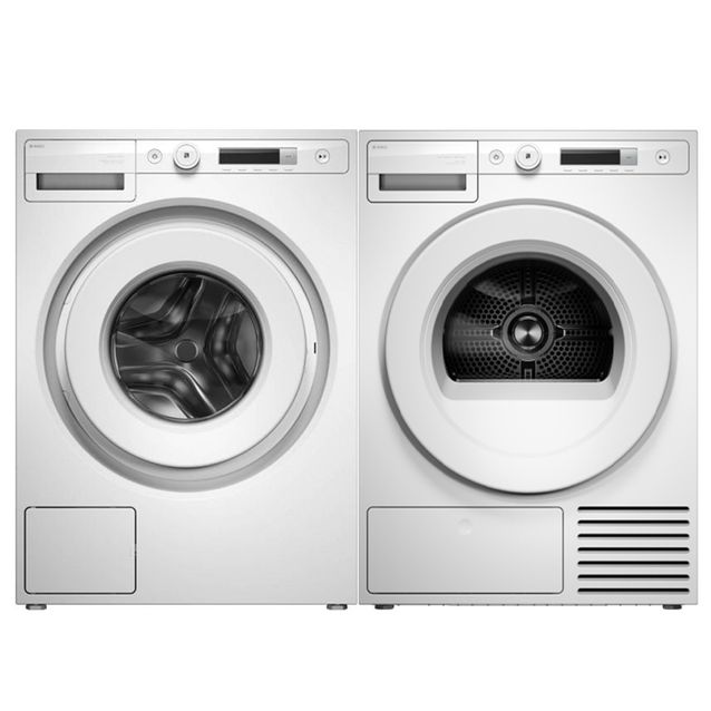 Pesutorni Asko W1094W + T108HW, 9/8 kg, Wi-Fi, valkoinen