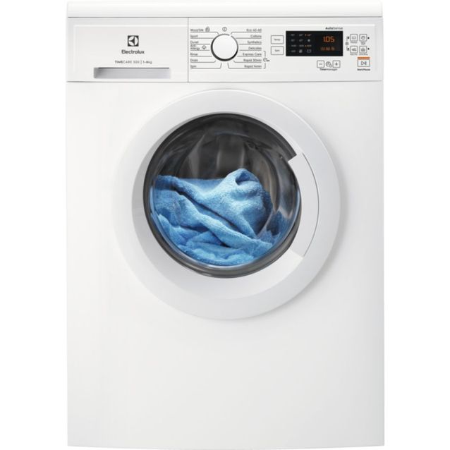 Edestä täytettävä pesukone Electrolux EW2F3048R9, 60cm, 8kg, 1400rpm, valkoinen