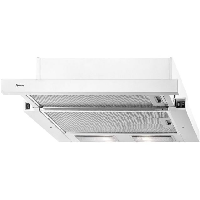 Liesituuletin Gram EFU 603-90, 60cm, valkoinen, ulosvedettävä