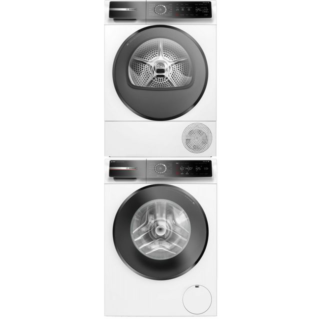 Pesukone ja kuivausrumpu Bosch WGB244ALSN WQB245ALSN Serie 8, 9kg, 1400rpm, valkoinen