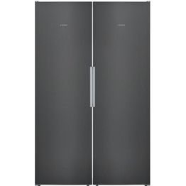 Jääkaappi ja pakastin Siemens KS36VVXDP GS36NVXEV iQ300, 120cm, 588l, musta teräs