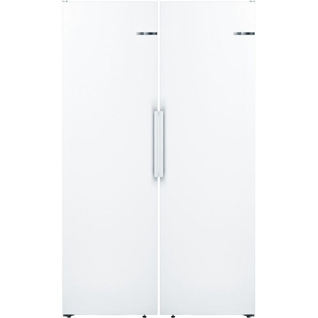Jääkaappi ja pakastin Bosch KSV36NWEP GSV36VWEV Serie 2, 186cm, 120cm, 583l, valkoinen