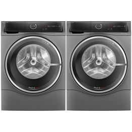 Kuivaava pesukone Bosch 2 kpl WNC254ARSN Serie 8, 60cm, 10.5/6kg, 1400rpm, antrasiitti
