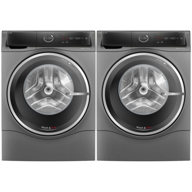 Kuivaava pesukone Bosch 2 kpl WNC254ARSN Serie 8, 60cm, 10.5/6kg, 1400rpm, antrasiitti