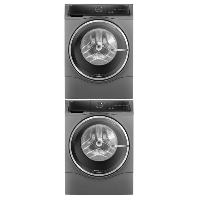 Kuivaava pesukone Bosch 2 kpl WNC254ARSN Serie 8, 60cm, 10.5/6kg, 1400rpm, antrasiitti