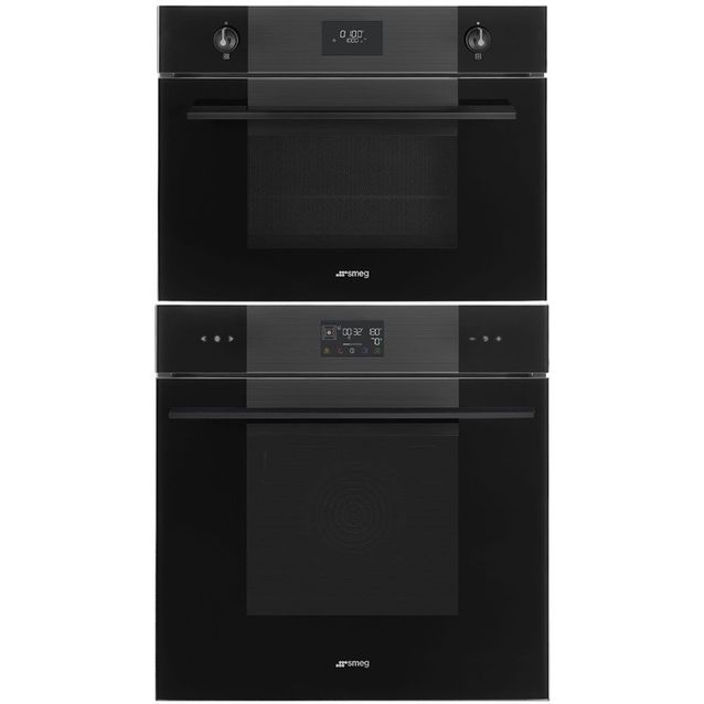 Uuni ja mikroaaltouuni Smeg SO6102S3PB3 SO4101M1B3, musta
