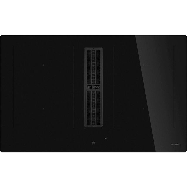 Induktioliesitaso liesituulettimella Smeg HOBD482D2, 83cm, musta