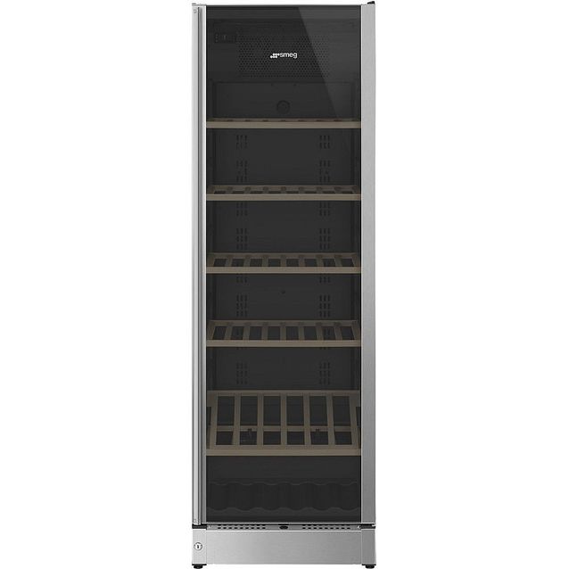 Viinikaappi Smeg SCV115G, 59.5cm, 197 pulloa, teräs