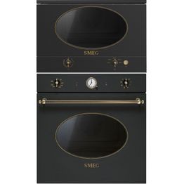 Uuni ja mikroaaltouuni Smeg SFP805AO-MP822NAO, antrasiitti