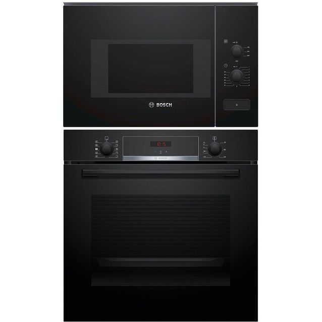 Uuni ja mikroaaltouuni Bosch HQA534BB3-BFL520MB0, 118.8cm, musta