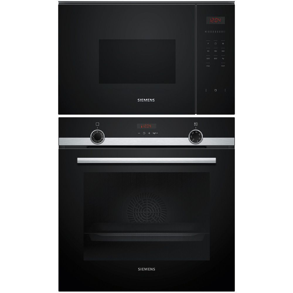 Höyryuuni ja mikroaaltouuni Siemens HQ574AER3-BF523LMB1 iQ300, musta