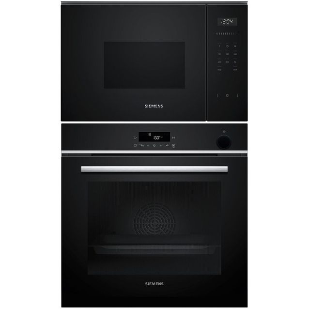 Höyryuuni ja mikroaaltouuni Siemens HR532GBS3-BF525LMB1, 118.8cm, musta