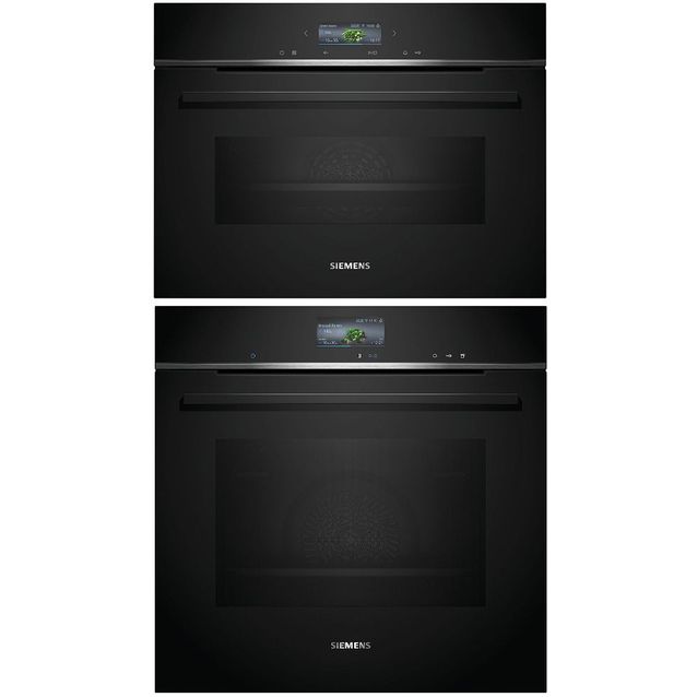 Uuni ja mikroaaltouuni Siemens HR736G1B1-CM724G1B1, 118.8cm, musta