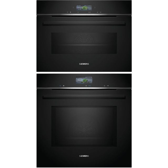 Uuni ja mikroaaltouuni Siemens HM736G1B1-CM724G1B1, 118.8cm, musta
