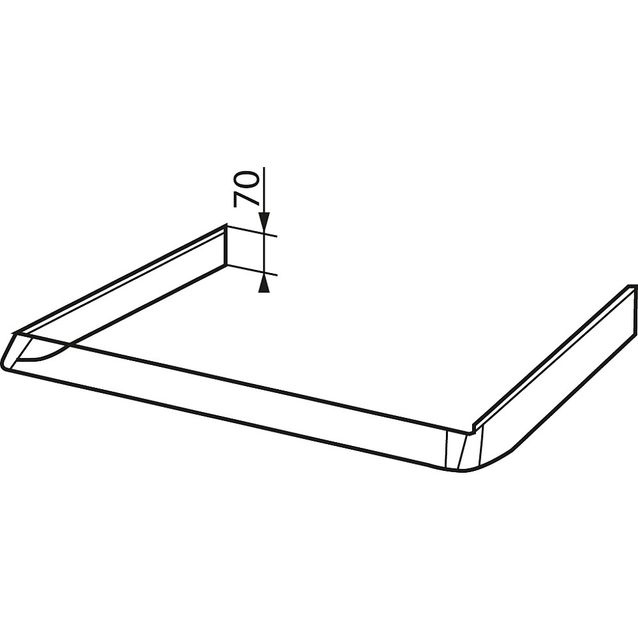 Liesituulettimen lasilippa Cylinda FVD340 60cm, valkoinen