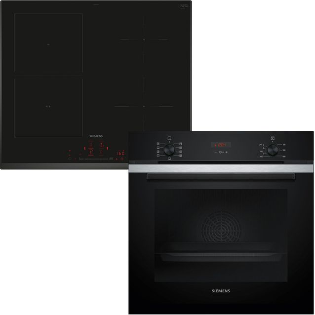Keittiön kodinkonepaketti Siemens, sis. uuni HB234ABS3F ja induktioliesitaso ED651HSC1E, teräs