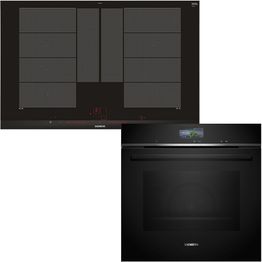 Keittiön kodinkonepaketti Siemens, sis. uuni HB776G3B2S ja induktioliesitaso EX875LYV1E, musta