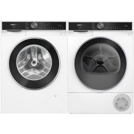 Pesukone ja kuivausrumpu Siemens iQ500 WG64K2ZLSN-WQ42K20LSN, 11kg, valkoinen