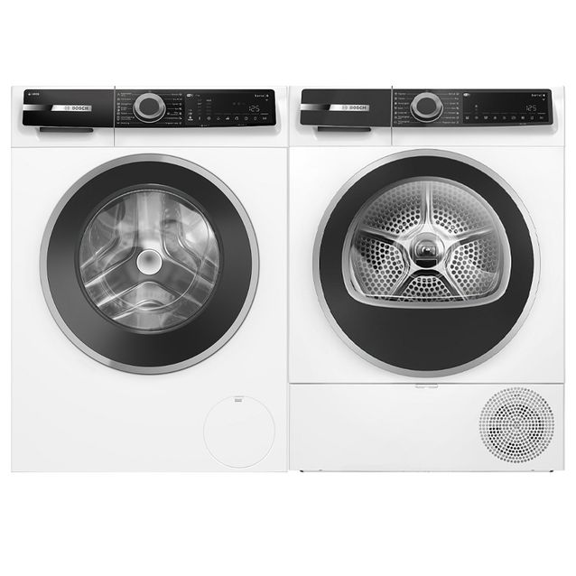 Pesukone ja kuivausrumpu Bosch WGK264FLSN-WQK2420LSN, 11/9kg, valkoinen