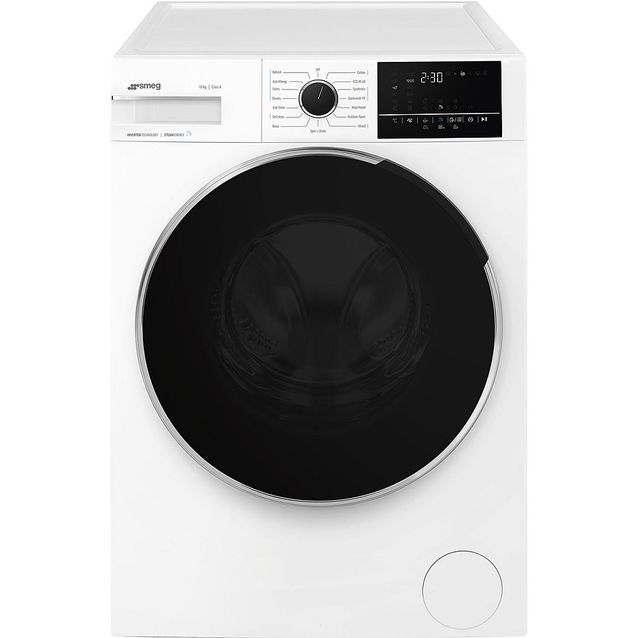 Edestä täytettävä pyykinpesukone Smeg WNP04SEAIN1, 1400rpm, 10kg, valkoinen