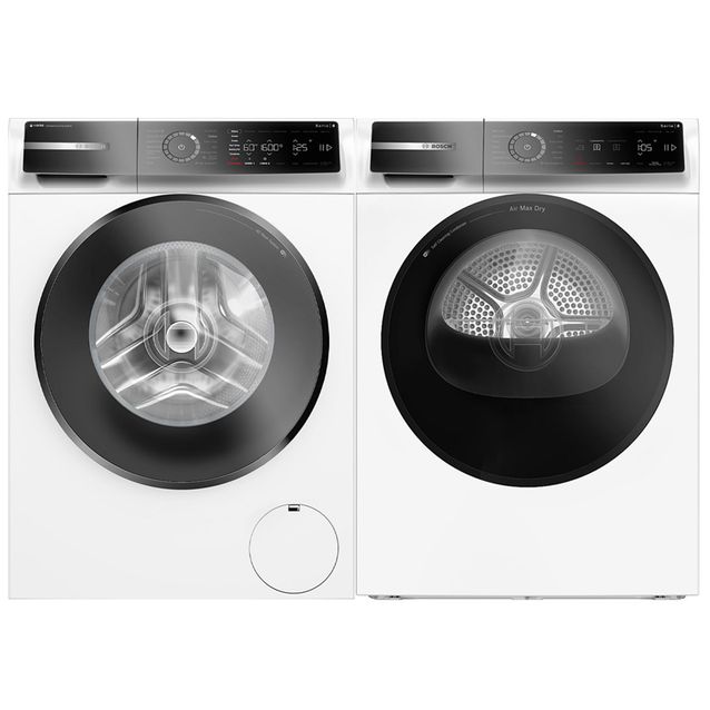Pesukone ja kuivausrumpu Bosch WGB266ABSN-WRB247D0SN, 11/9kg, automaattinen annostelu, valkoinen