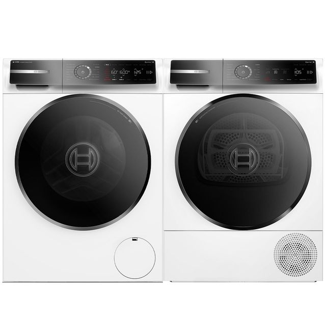 Pesukone ja kuivausrumpu Bosch WGB266ACSN-WQB246DASN, 1600rpm, 11/9kg, automaattinen annostelu, valkoinen