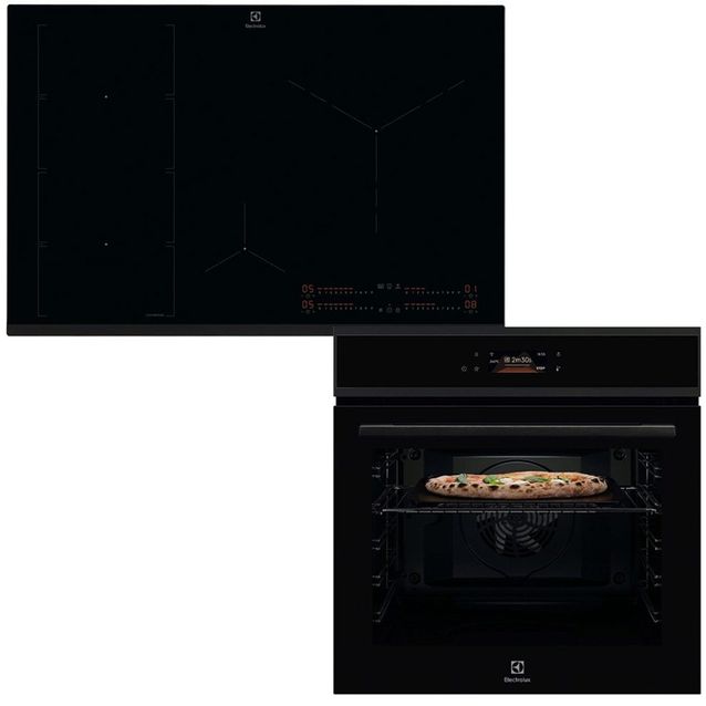 Erillisuunin ja induktiotason setti Electrolux COP905B-HOX860MF, 78cm, musta