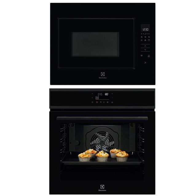 Erillisuunin ja mikroaaltouunin setti Electrolux COPP22B-KMFD264NB, musta