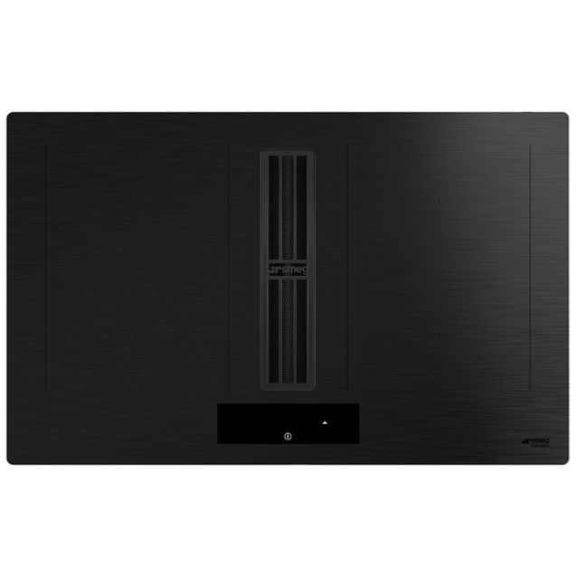 Induktiotaso Smeg HOBD382MB2 integroidulla liesituulettimella, 83cm, mattamusta