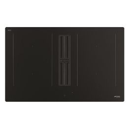 Induktiotaso Smeg HOBD382N2 integroidulla liesituulettimella, 83cm, mattamusta