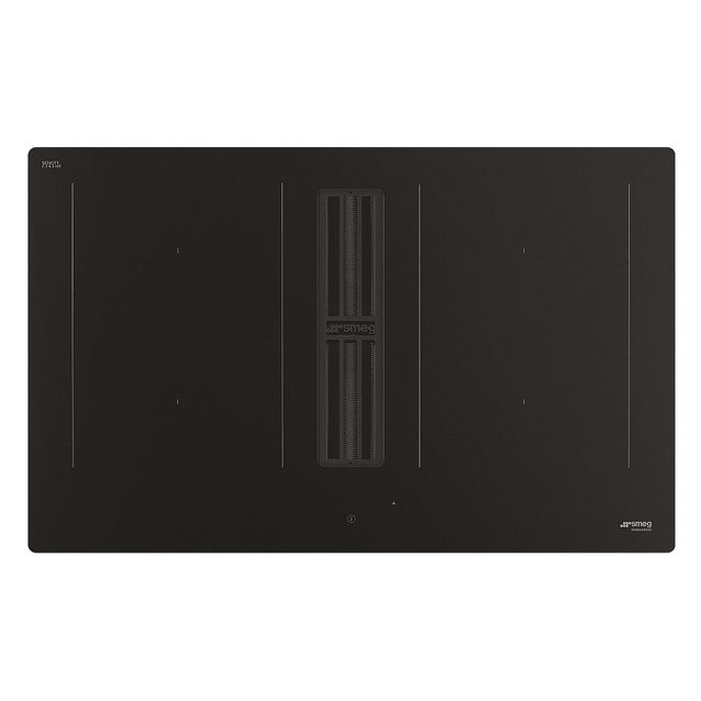 Induktiotaso Smeg HOBD382N2 integroidulla liesituulettimella, 83cm, mattamusta