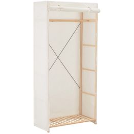 Vaatekaappi valkoinen 79cm kangas