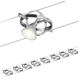 Vaijerivalaisinsetti Paulmann Cardan GU5.3 8 valaisinta + muuntaja + vaijeri kromi