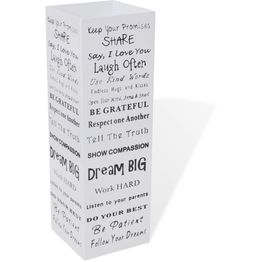 Valkoinen neliö sateenvaro- & kävelykeppiteline teräs 48,5cm