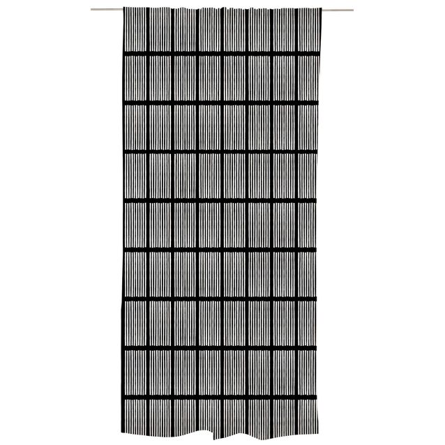 Sivuverho Vallila Saga 140x250 cm musta